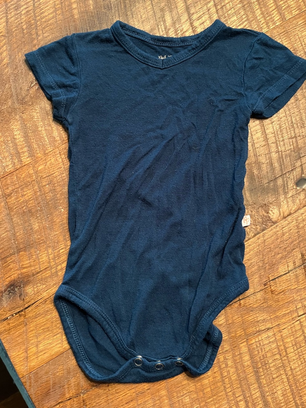Posh Peanut Navy Bamboo Baby One-Piece Bodysuit